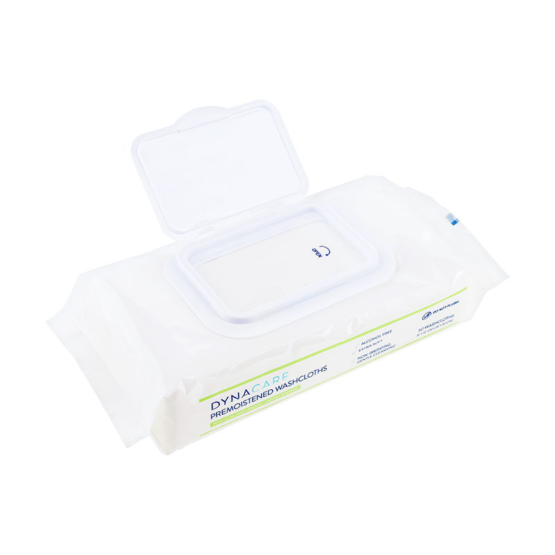 Premoistened Washcloths, 8" x 12" Soft Pack Refill - 50 wipes per Pack/12 Packs per Case