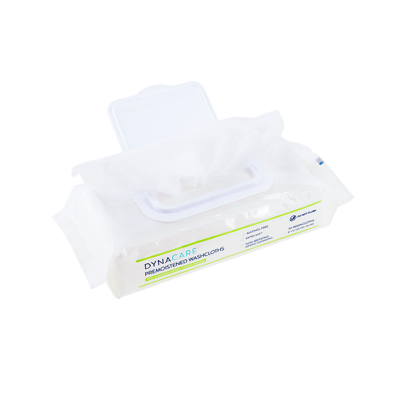 Premoistened Washcloths, 8" x 12" Soft Pack Refill - 50 wipes per Pack/12 Packs per Case