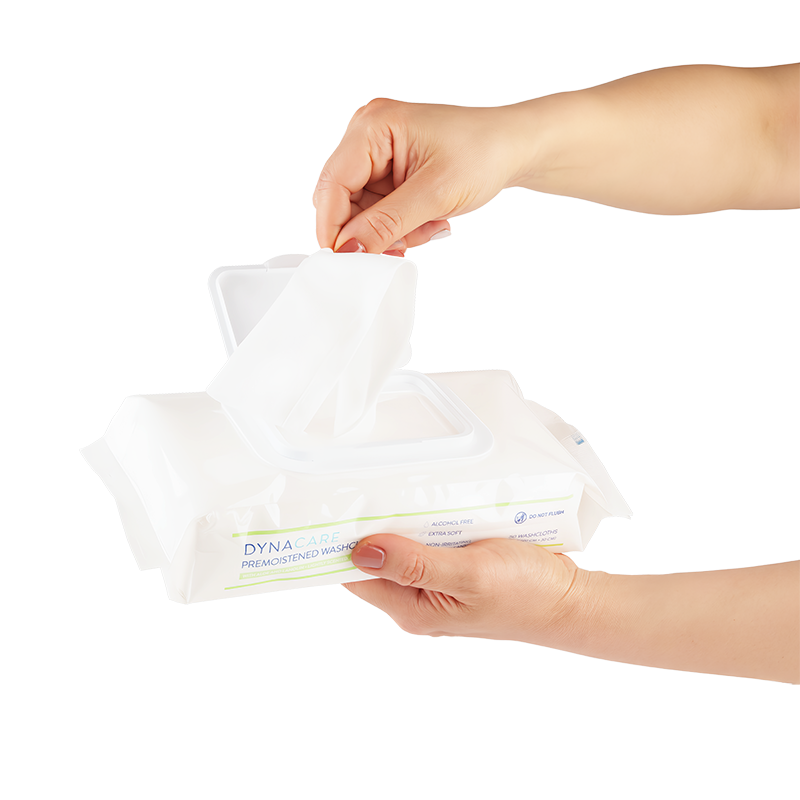 Premoistened Washcloths, 8" x 12" Soft Pack Refill - 50 wipes per Pack/12 Packs per Case