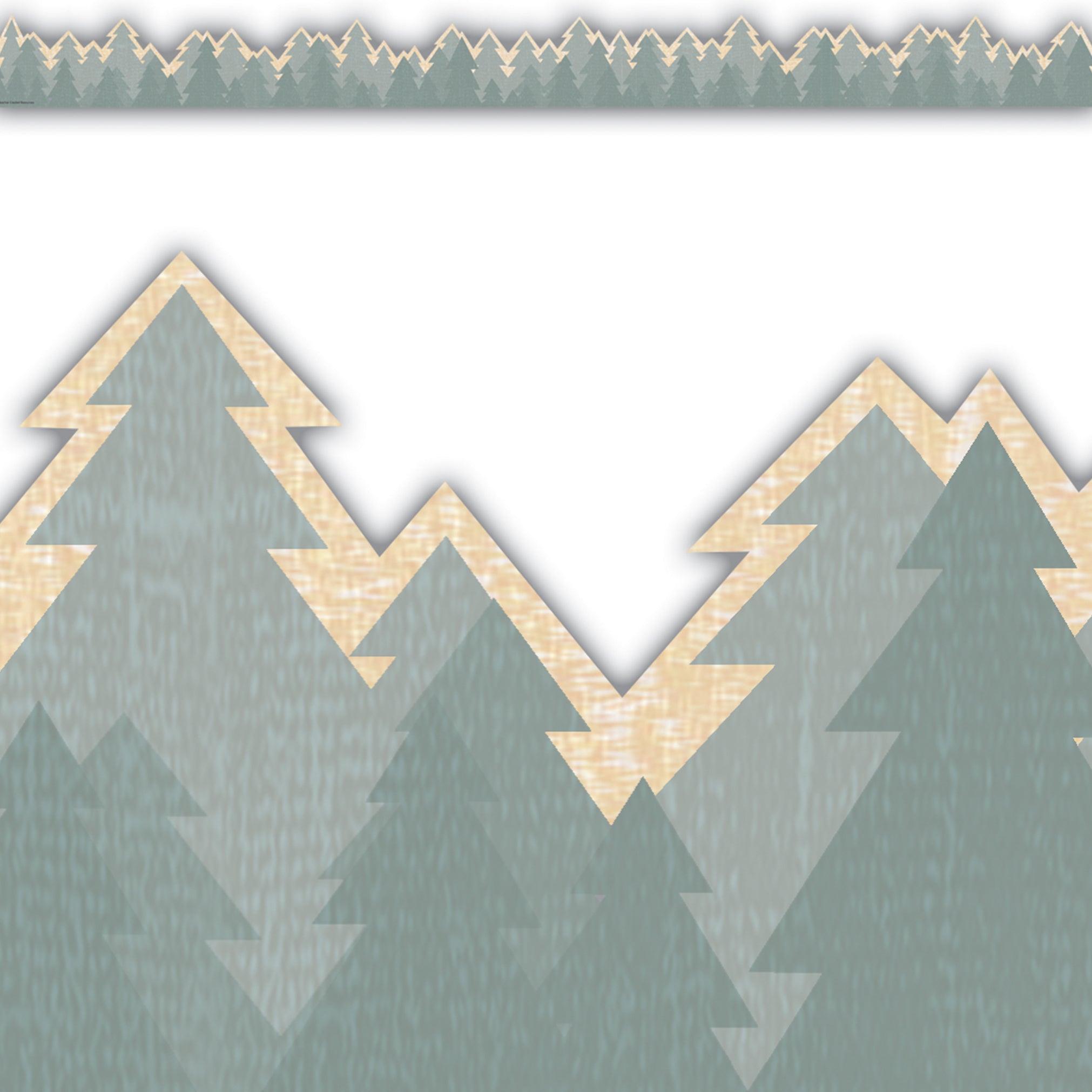 Moving Mountains Road Trip Trees Die-Cut Border Trim, 35 Feet