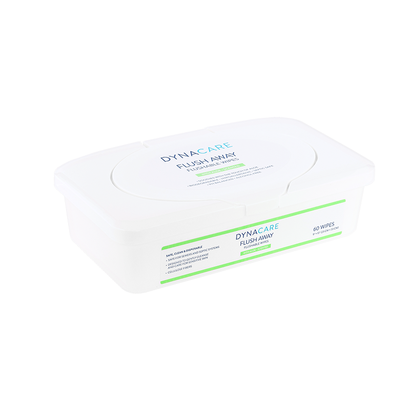 Flushable Wipes - Adult, 9" x 13" Tub - 60 wipes per Tub/9 Tubs per Case