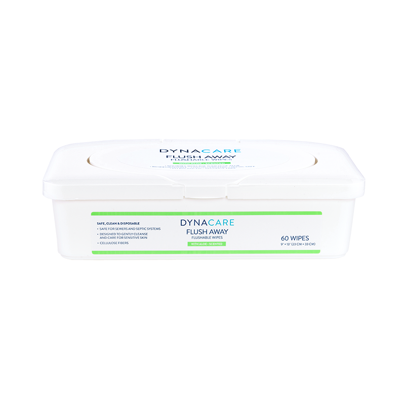 Flushable Wipes - Adult, 9" x 13" Tub - 60 wipes per Tub/9 Tubs per Case