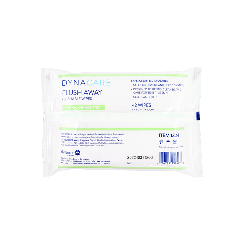 Flushable Wipes - Junior, 5" x 8" Soft Pack - 42 wipes per Pack/12 Packs per Case