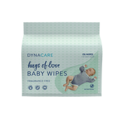 Hugs of Love Baby Wipes, Resealable Bag, Fragrance Free - 176 wipes per Bag/3 Bags per Case