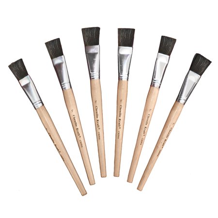 Stubby Easel Brushes 1In Wide 6Pk