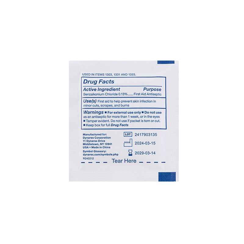 BZK Antiseptic Towelettes, 5” x 7” - 1000 pcs per case