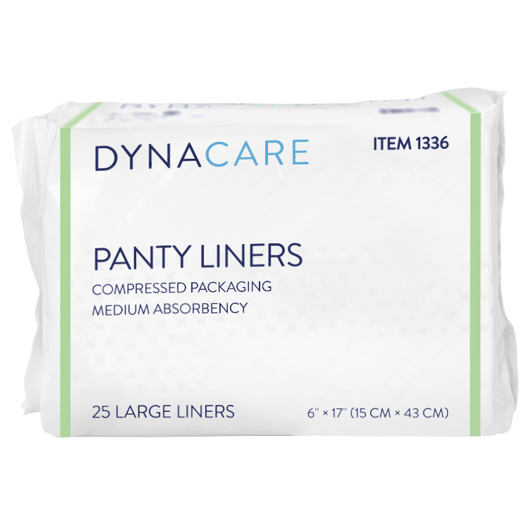 Panty Liners w/ Adhesive Tab, 6" x 17" - 25 pcs per Box/10 Boxes per Case
