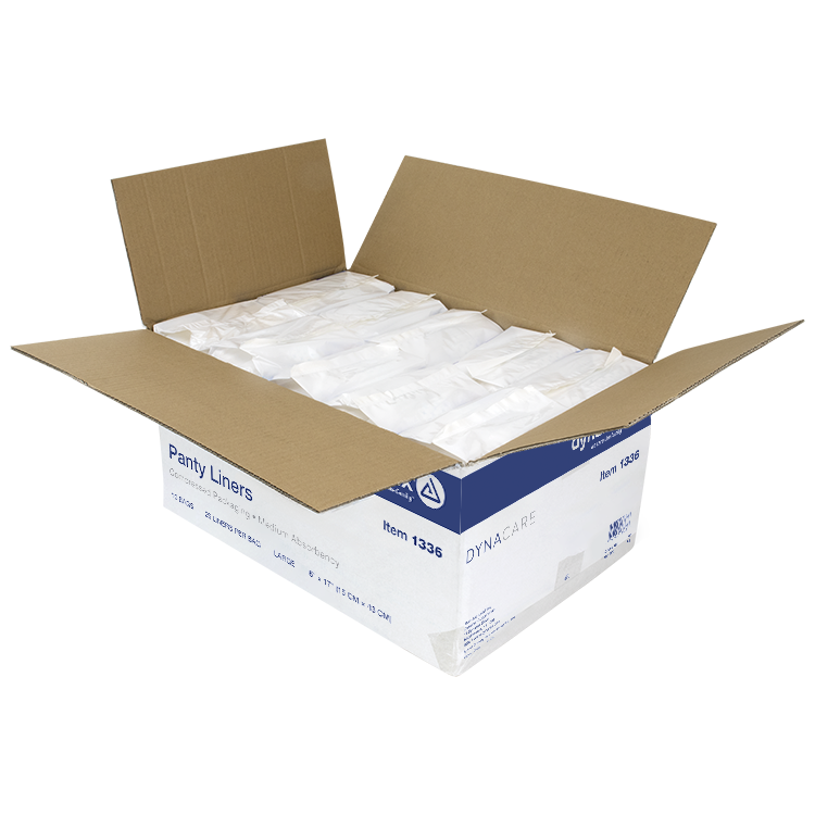 Panty Liners w/ Adhesive Tab, 6" x 17" - 25 pcs per Box/10 Boxes per Case