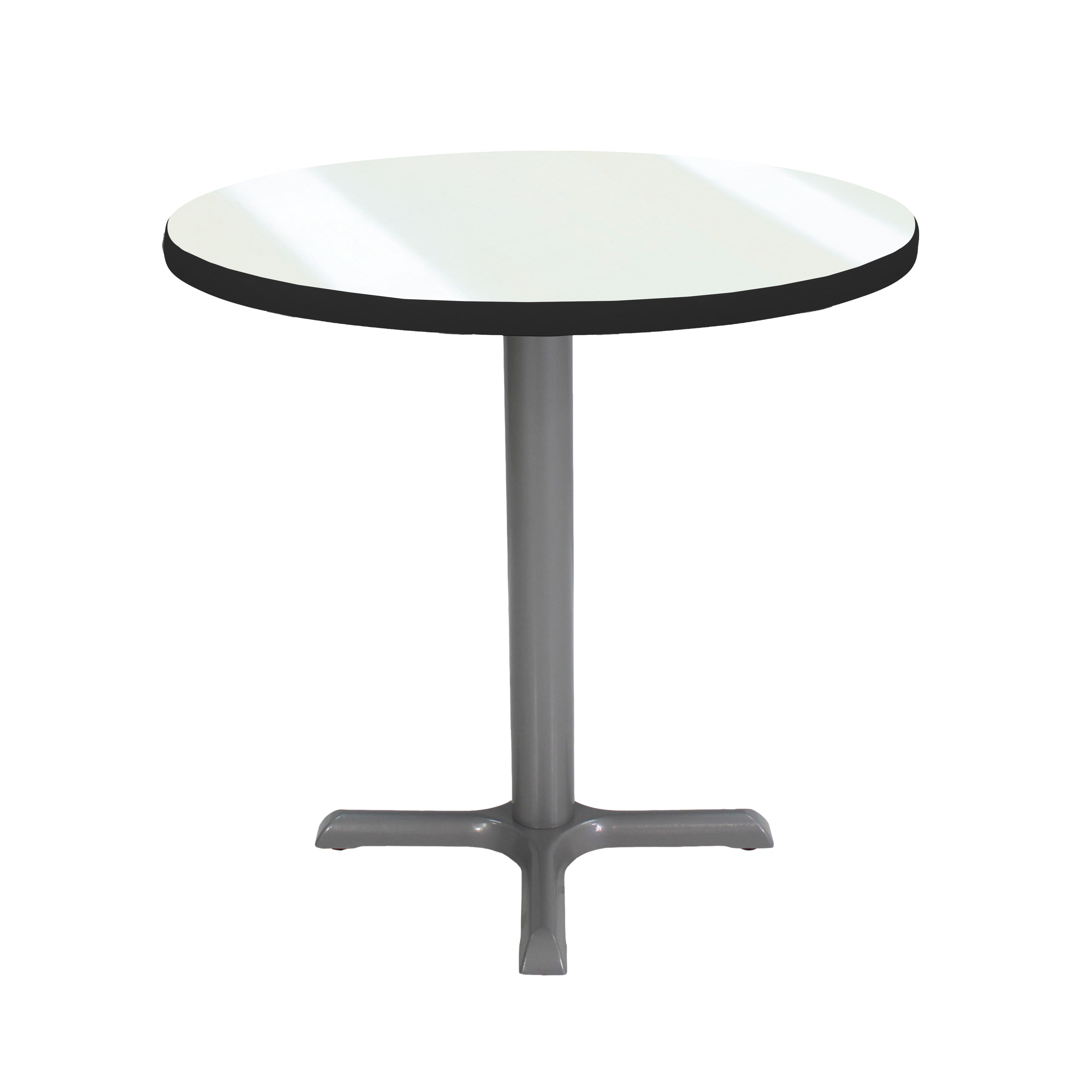 30" Round Dry-Erase Cafe Bistro Table - Whiteboard/Black/Silver
