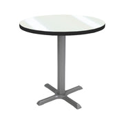 30" Round Dry-Erase Cafe Bistro Table - Whiteboard/Black/Silver