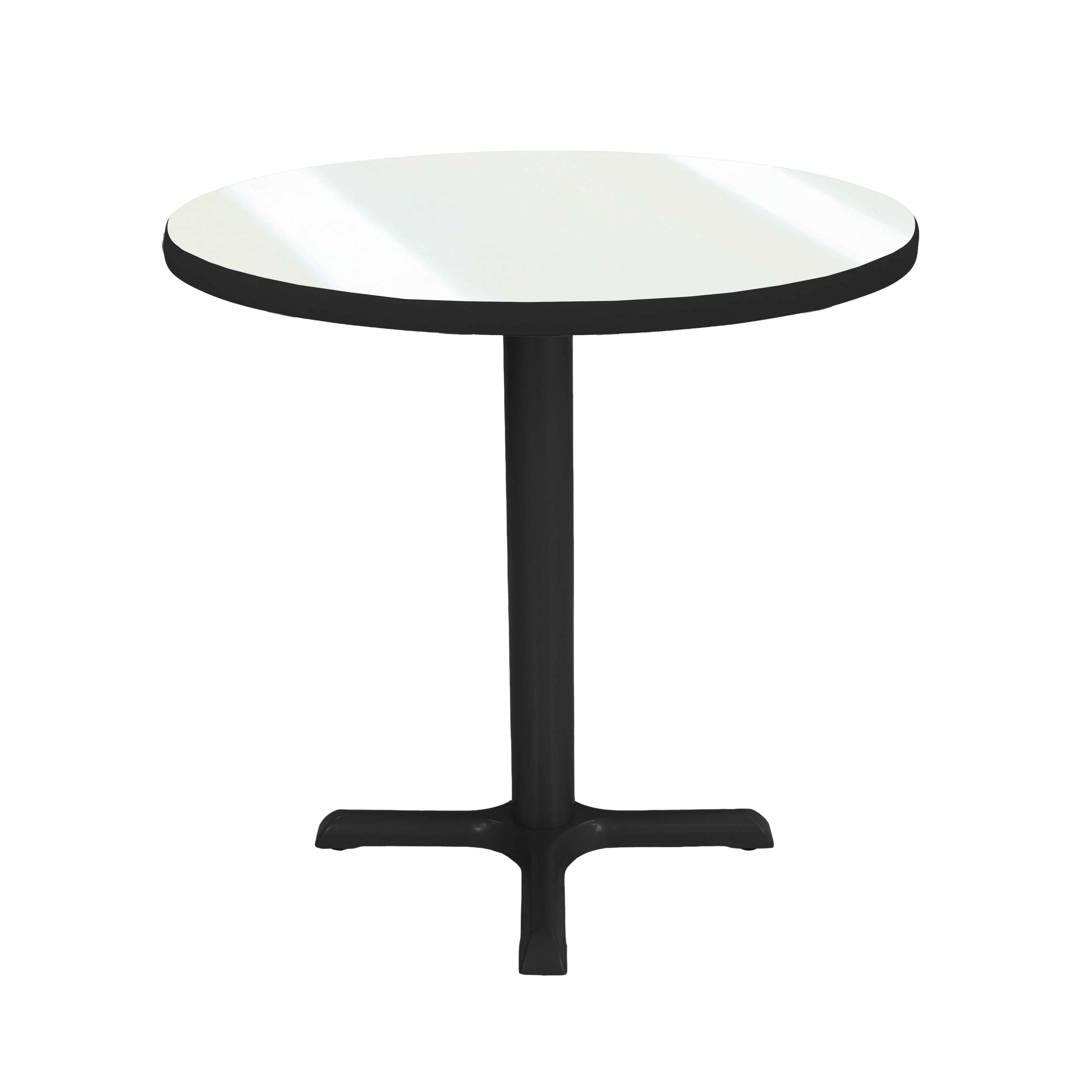 30" Round Dry-Erase Cafe Bistro Table - Whiteboard/Black