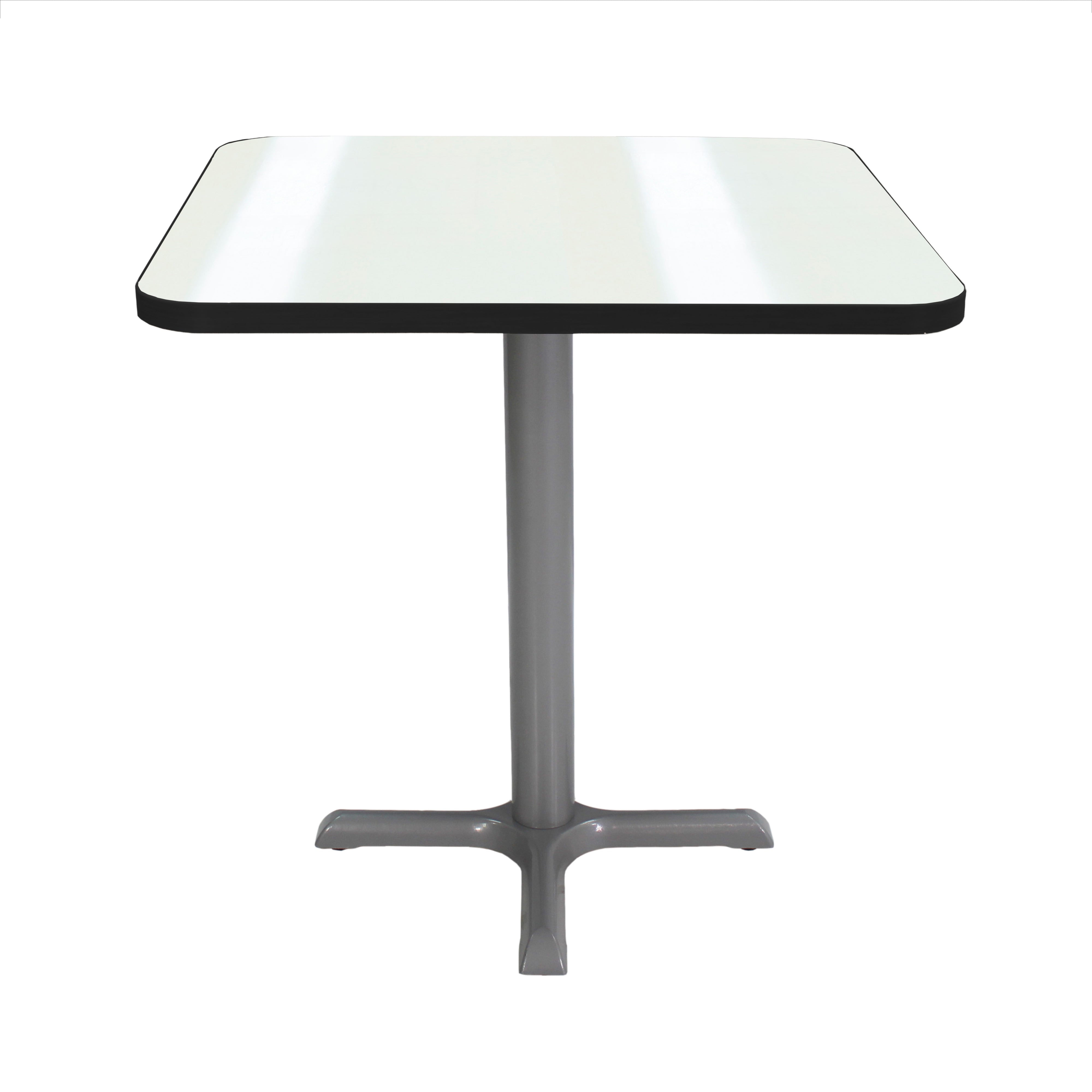 30" x 30" Square Dry-Erase Cafe Bistro Table - Whiteboard/Black/Silver