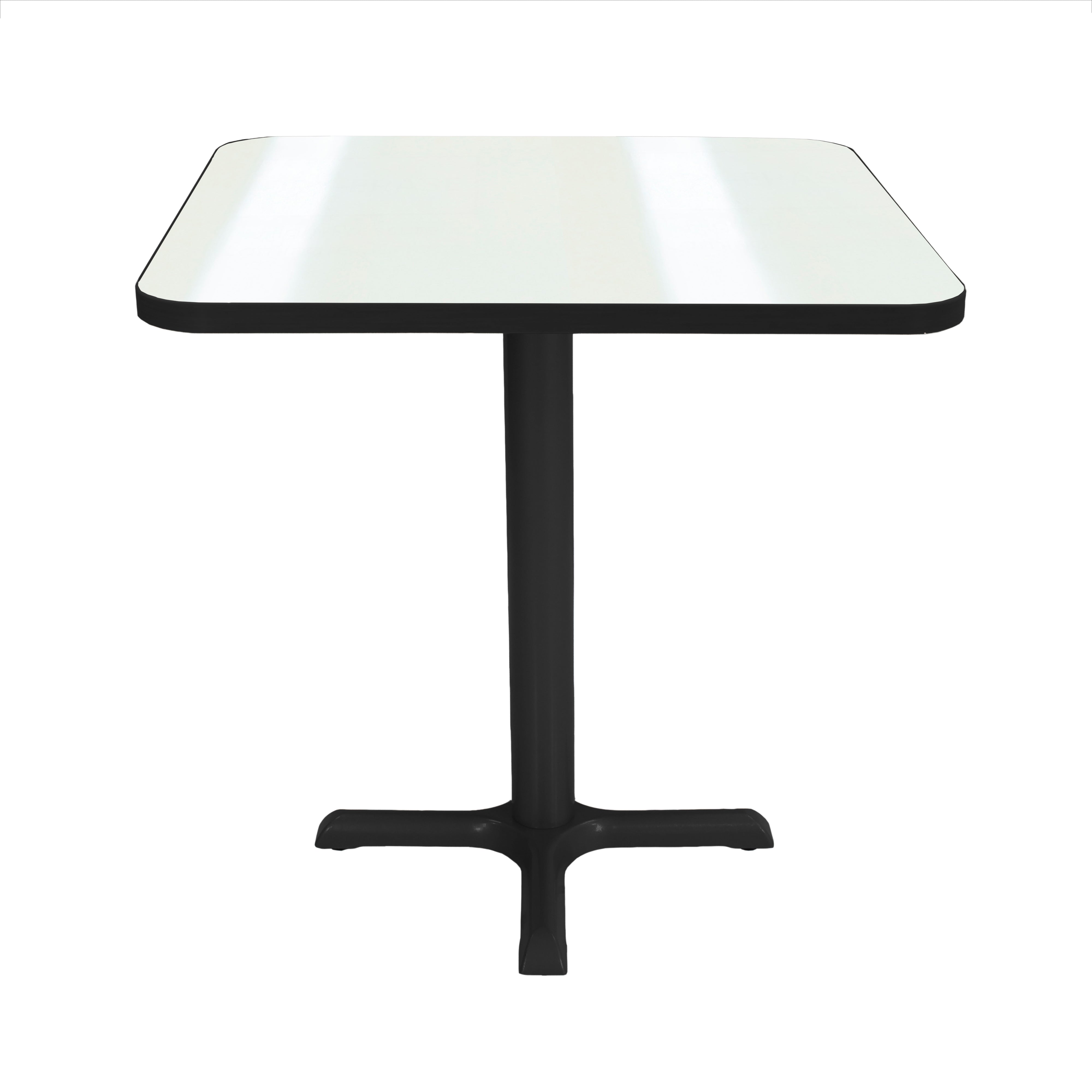 30" x 30" Square Dry-Erase Cafe Bistro Table - Whiteboard/Black