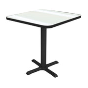 30" x 30" Square Dry-Erase Cafe Bistro Table - Whiteboard/Black