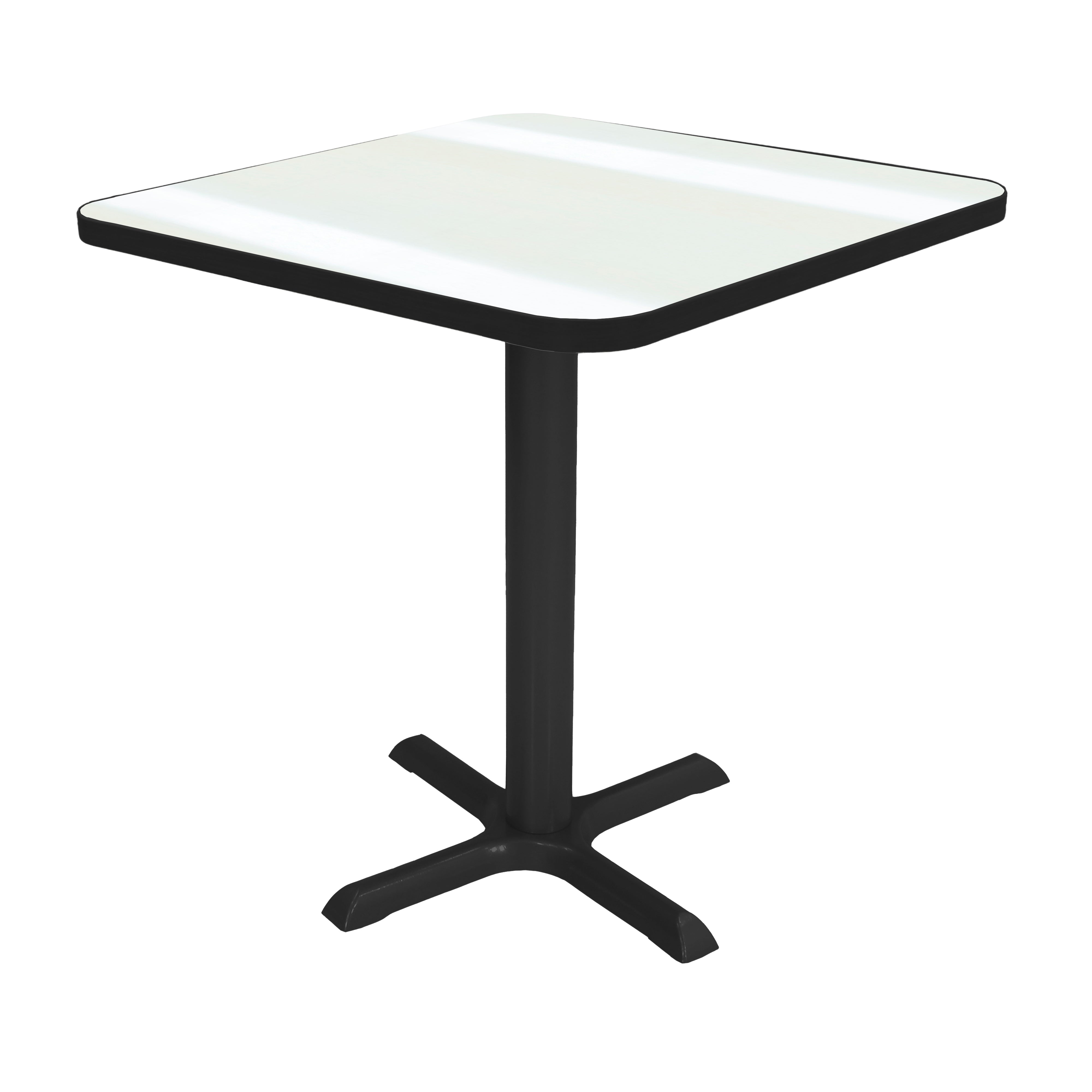 30" x 30" Square Dry-Erase Cafe Bistro Table - Whiteboard/Black