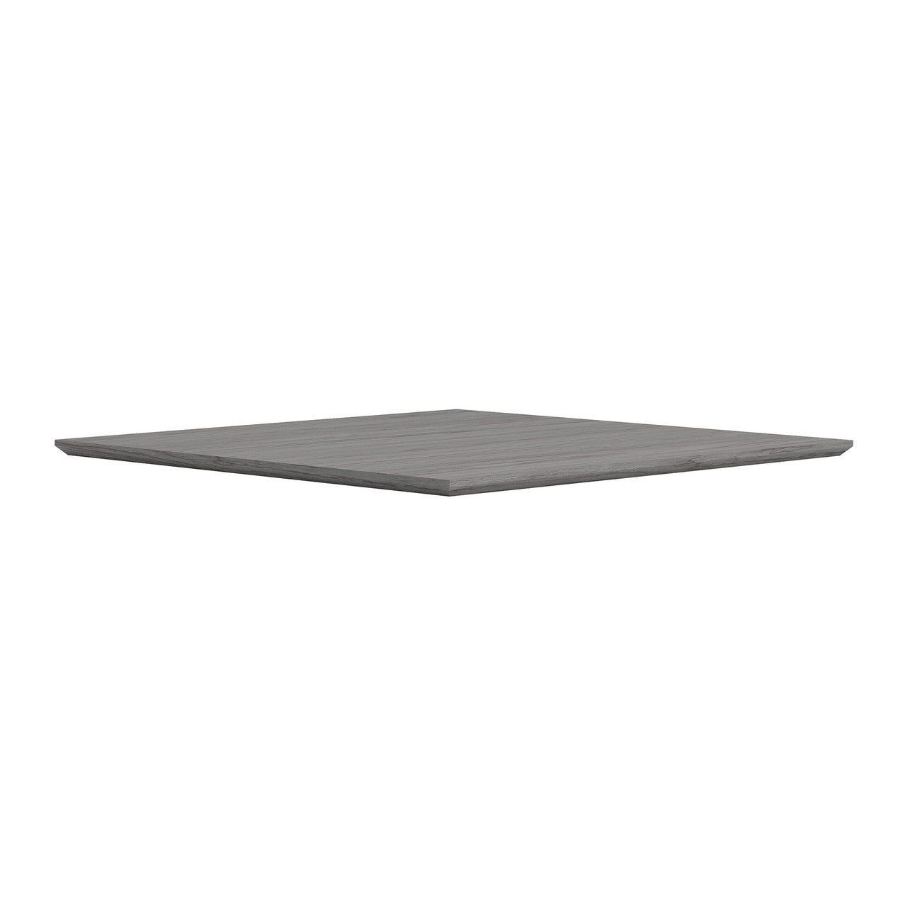 OfficeSource OS Laminate 36" Square Knife-Edge Table Top - Coastal Gray
