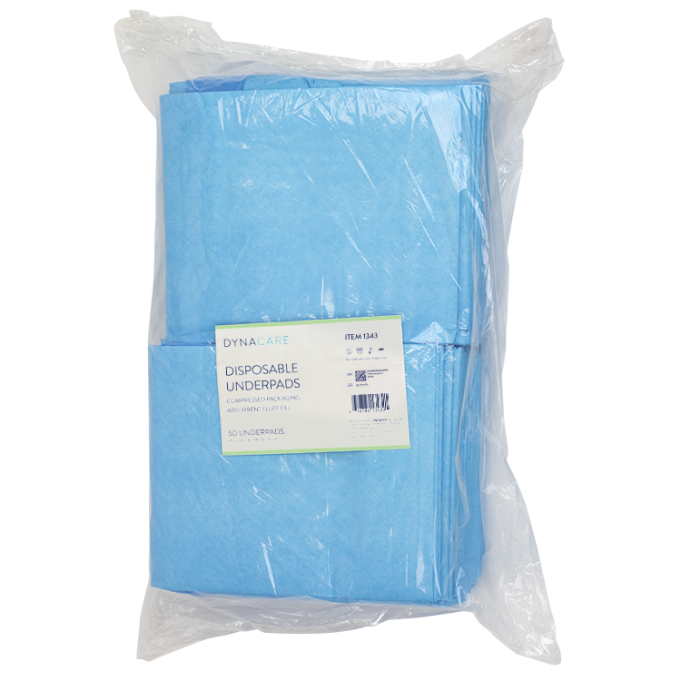 Disposable Underpads, 23" x 36" (45 g) - 50 pcs per Bag/3 Bags per Case