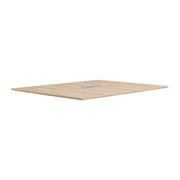 OfficeSource  60" Half Rectangular Knife-Edge Conference Table Top (Top Only) - American Elm