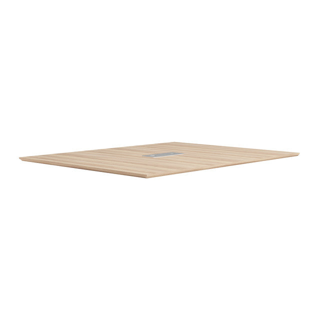 OfficeSource  60" Half Rectangular Knife-Edge Conference Table Top (Top Only) - American Elm