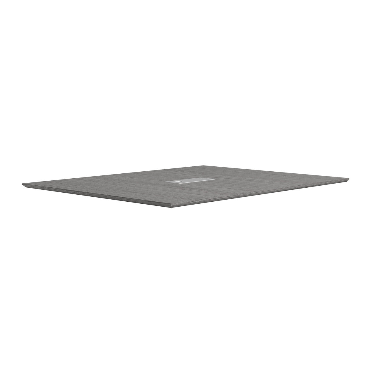 OfficeSource  60" Half Rectangular Knife-Edge Conference Table Top (Top Only) - Coastal Gray