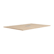 OfficeSource  72" Half Rectangular Knife-Edge Conference Table Top (Top Only) - American Elm