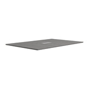 OfficeSource  72" Half Rectangular Knife-Edge Conference Table Top (Top Only) - Coastal Gray