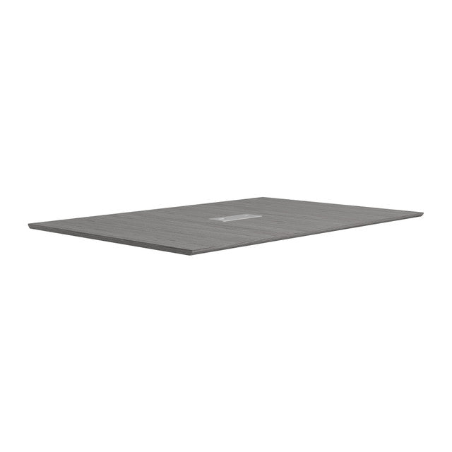 OfficeSource  72" Half Rectangular Knife-Edge Conference Table Top (Top Only) - Coastal Gray