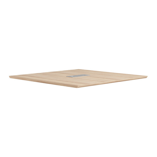 OfficeSource Laminate 48" Square Knife-Edge Conference Table Top - American Elm