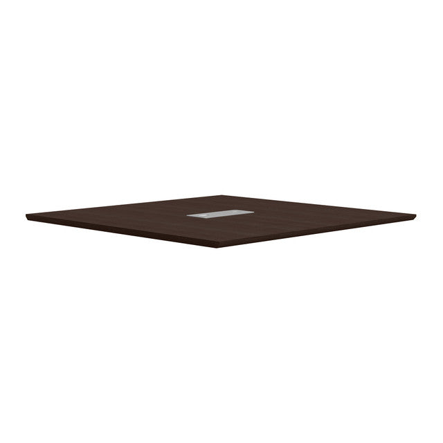 OfficeSource Laminate 48" Square Knife-Edge Conference Table Top - Java