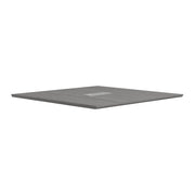 OfficeSource Laminate 48" Square Knife-Edge Conference Table Top - Coastal Gray