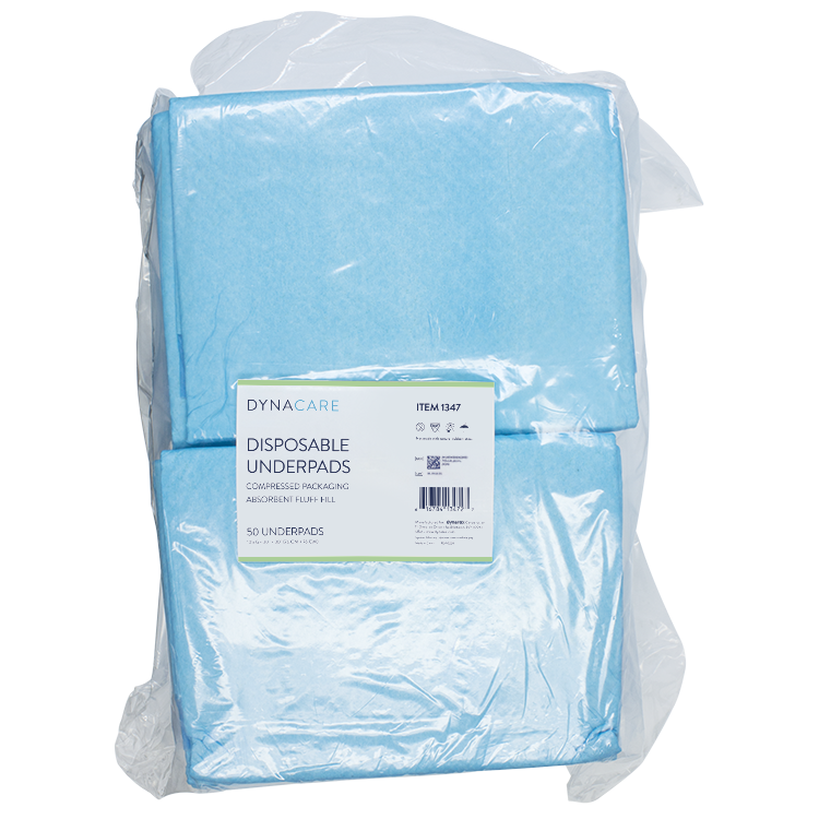 Disposable Underpads w/ Polymer, 30" x 30" (105 g) - 50 pcs per Bag/2 Bags per Case