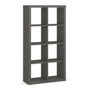 OfficeSource Laminate 8-Cube Storage Bookcase - Coastal Gray