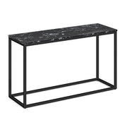 OfficeSource Lenox 16"x48" Console Table with Black Metal Base - Quartz Black