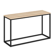 OfficeSource Lenox 16"x48" Console Table with Black Metal Base - American Elm