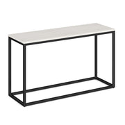 OfficeSource Lenox 16"x48" Console Table with Black Metal Base - Arcadia White