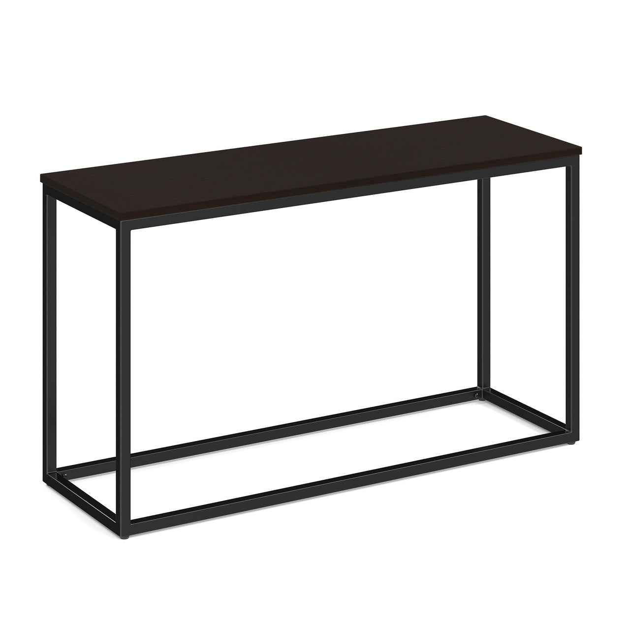 OfficeSource Lenox 16"x48" Console Table with Black Metal Base - Java