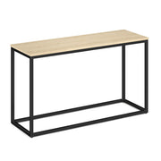 OfficeSource Lenox 16"x48" Console Table with Black Metal Base - Maple