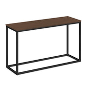 OfficeSource Lenox 16"x48" Console Table with Black Metal Base - Modern Walnut