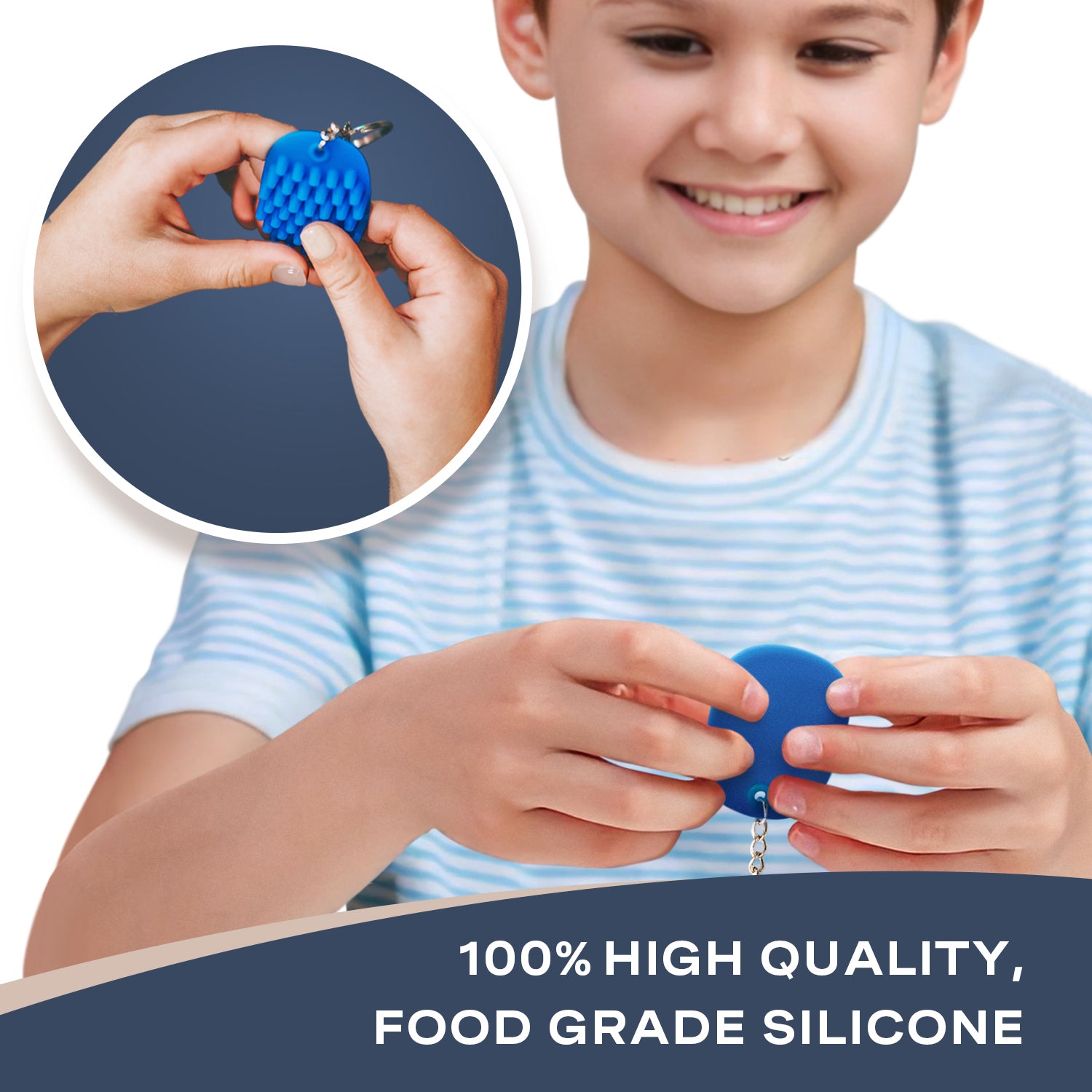 Fidget Keychain, Blue