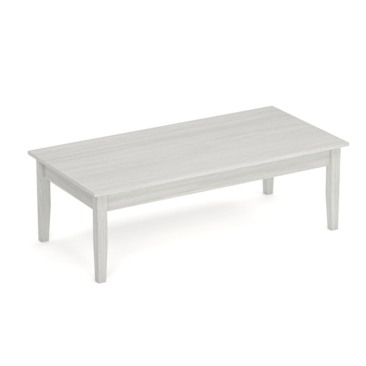 OfficeSource Parallel Rectangular Veneer Coffee Table - 24"x48" - Arcadia White