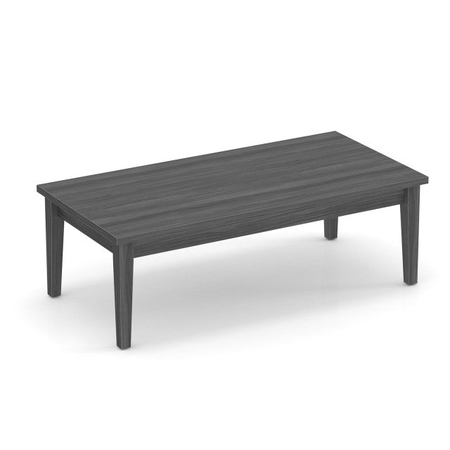 OfficeSource Parallel Rectangular Veneer Coffee Table - 24"x48" - Coastal Gray
