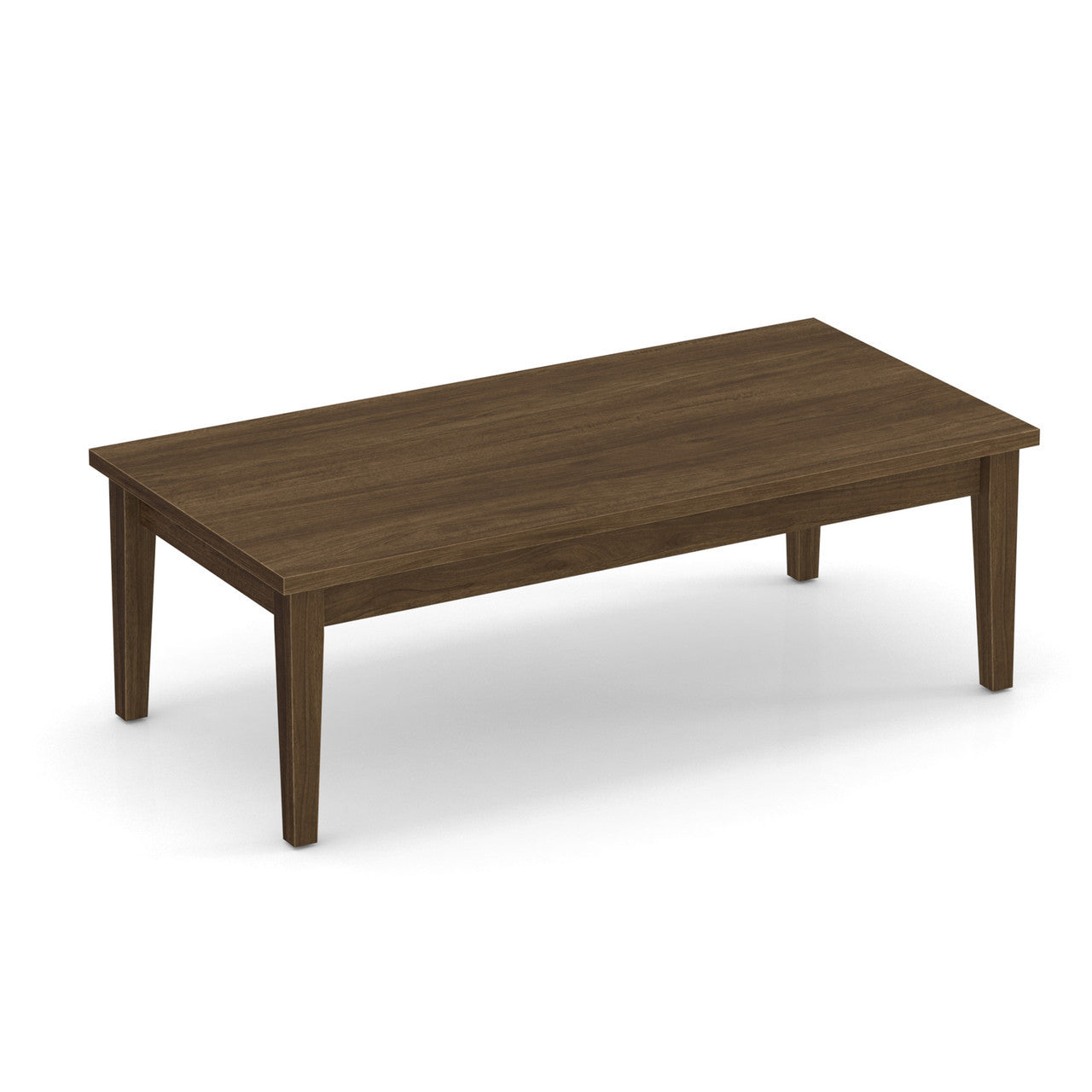 OfficeSource Parallel Rectangular Veneer Coffee Table - 24"x48" - Modern Walnut