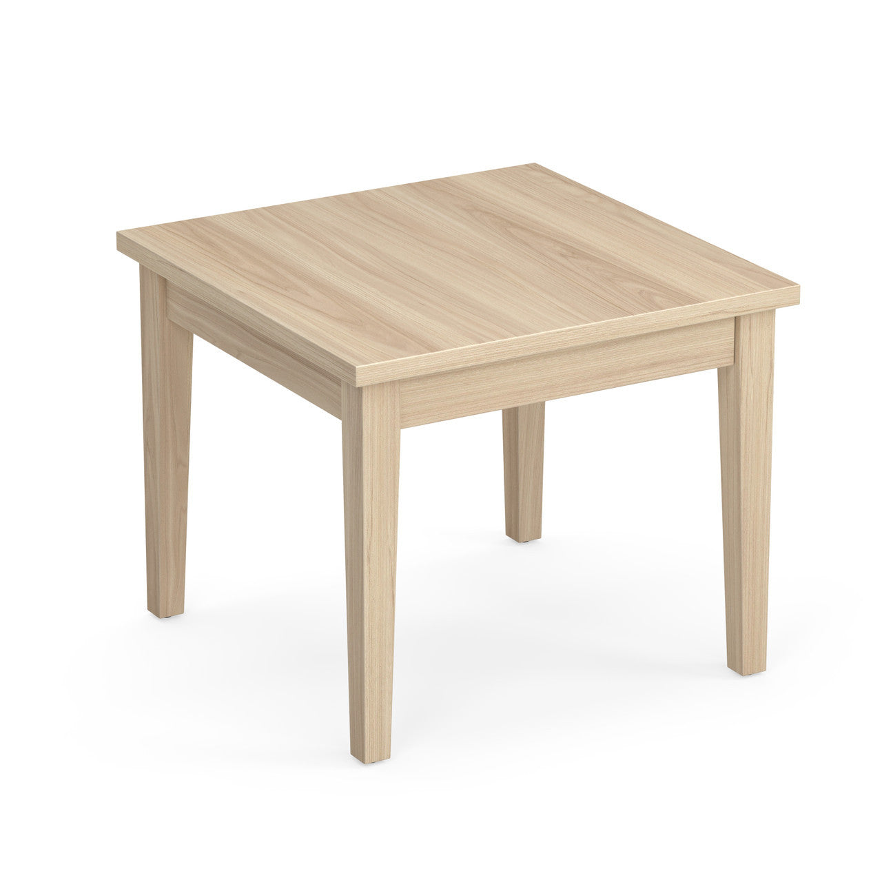OfficeSource Parallel Square Veneer Side Table - 24"x24" - American Elm