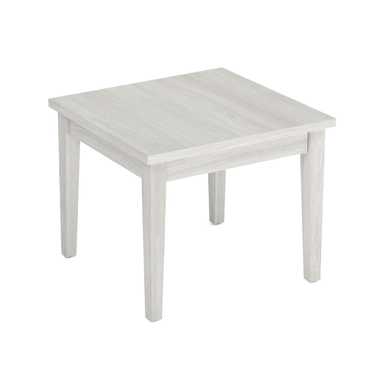 OfficeSource Parallel Square Veneer Side Table - 24"x24" - Arcadia White