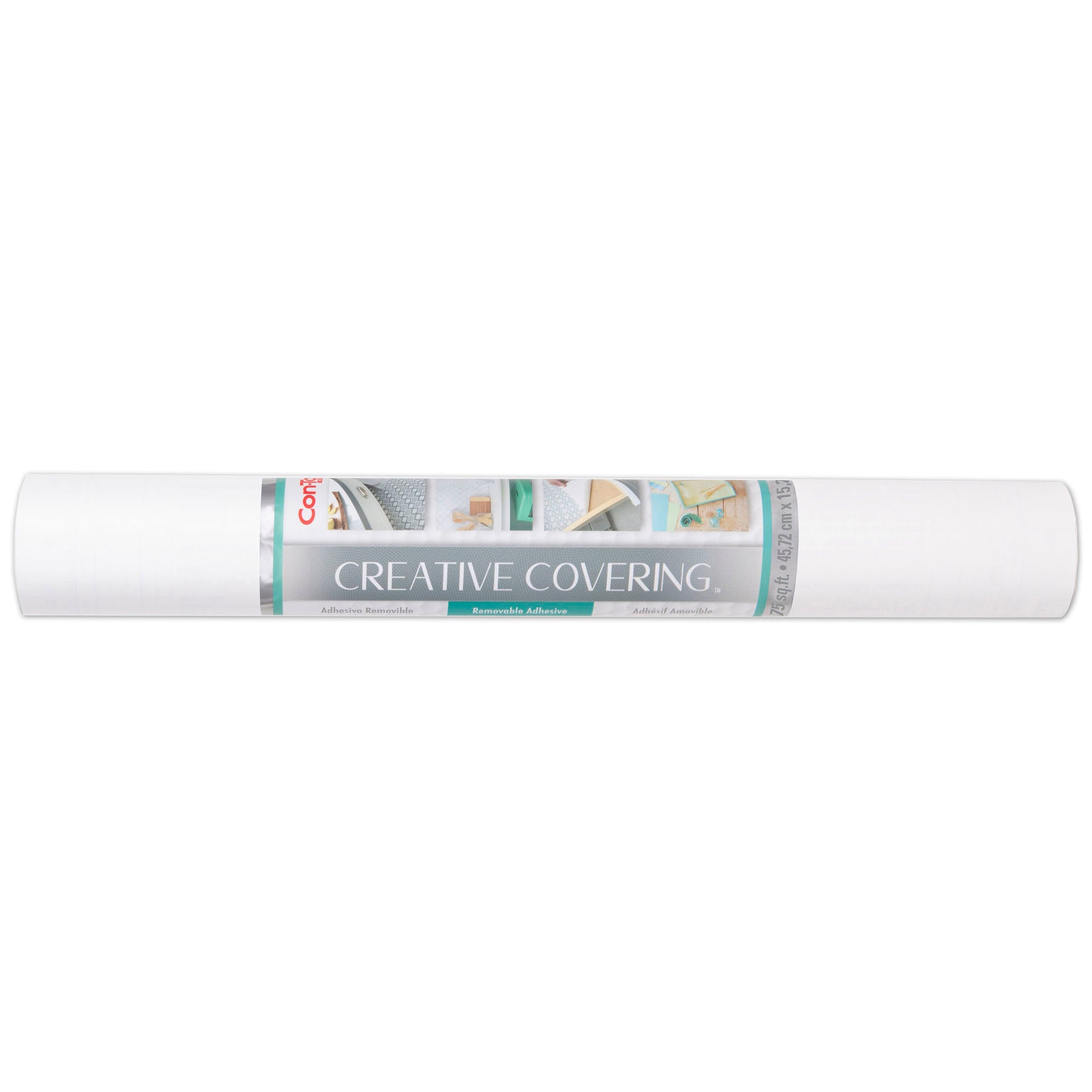 Creative Covering™ Adhesive Covering, White, 18" x 50 ft