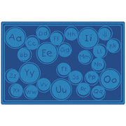 Alphabet Bubbles Seating Rug - 7ft 6in x 12ft - Rectangle - Blue