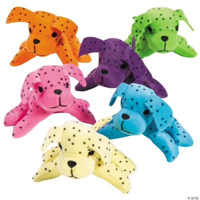 Plush Neon Dogs - 12 Pieces