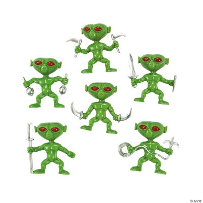 Green Alien Figures - 72 Pieces