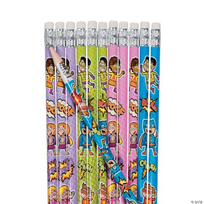 Superhero Pencils - 24 Pieces
