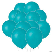 11" Turquoise Latex Balloons - 24 Pieces